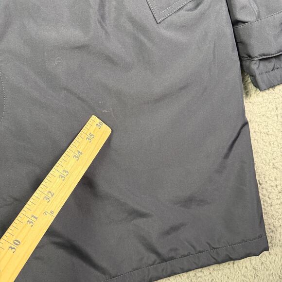 Polo Ralph Lauren Trench Coat Mens L Navy Blue Long Overcoat Full Zip Insulated - Picture 3 of 14